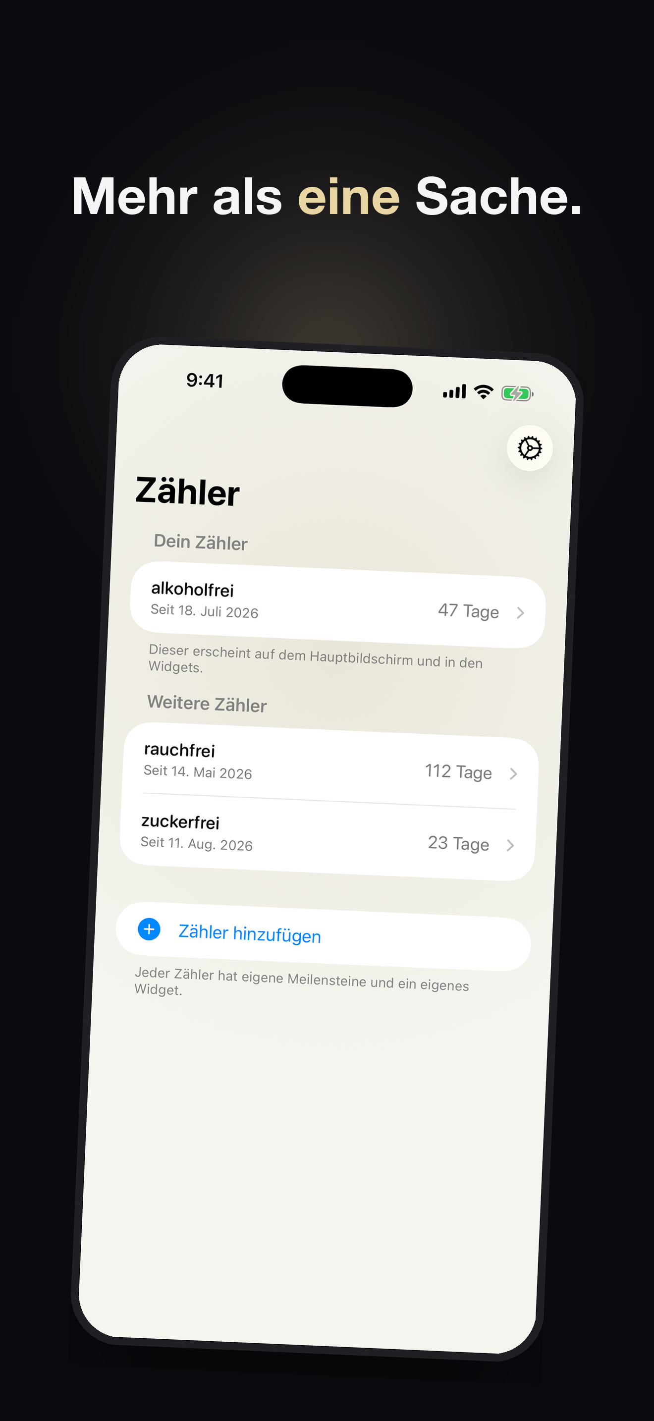Mehr als eine Sache — alkoholfrei, rauchfrei und zuckerfrei